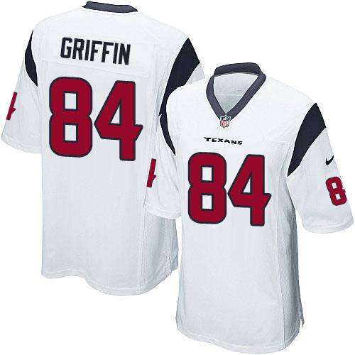 Youth Elite Ryan Griffin Nike Jersey White Road - #84 NFL Houston Texans